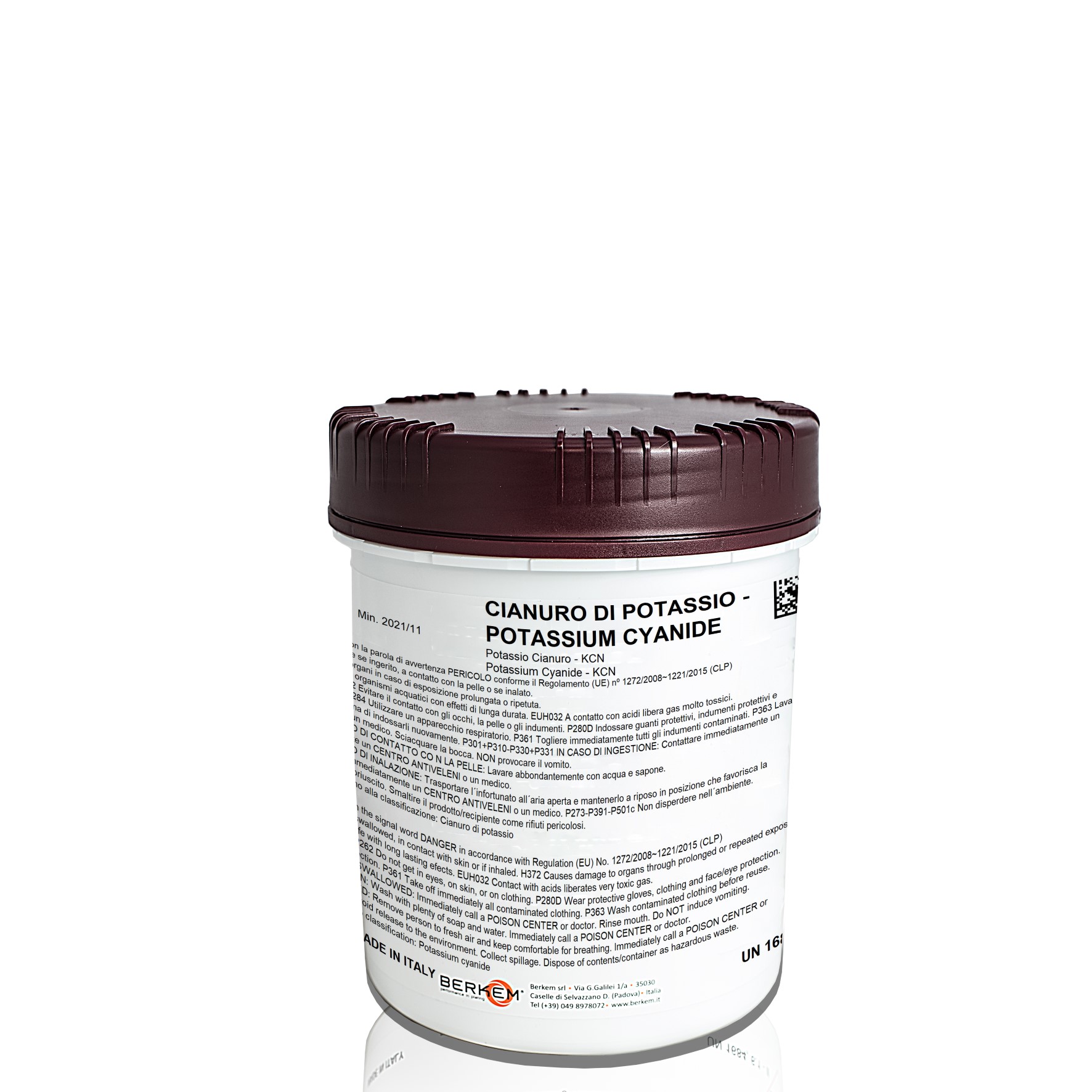CIANURO DI POTASSIO - POTASSIUM CYANIDE Potassio cianuro - KCN - CAS  151-50-8 - purity min 98% - title (K) 60,0% Berkem